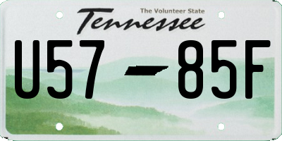 TN license plate U5785F