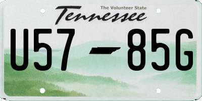 TN license plate U5785G