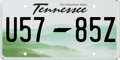 TN license plate U5785Z