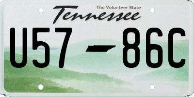TN license plate U5786C