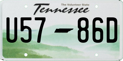 TN license plate U5786D