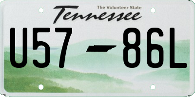 TN license plate U5786L