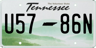 TN license plate U5786N