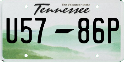TN license plate U5786P