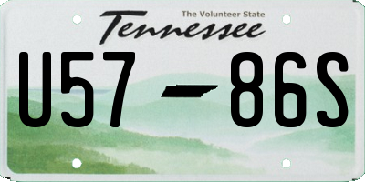 TN license plate U5786S