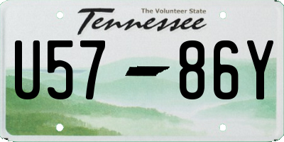 TN license plate U5786Y