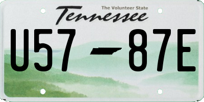 TN license plate U5787E