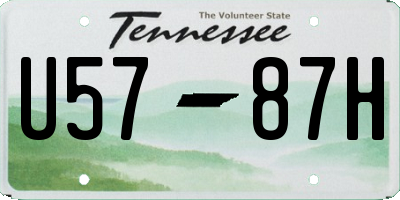 TN license plate U5787H