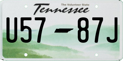 TN license plate U5787J