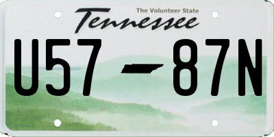 TN license plate U5787N