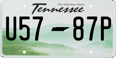 TN license plate U5787P