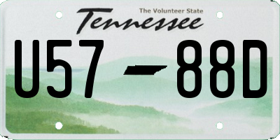 TN license plate U5788D