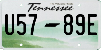 TN license plate U5789E