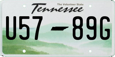 TN license plate U5789G