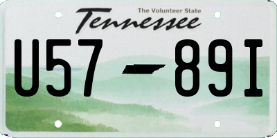 TN license plate U5789I