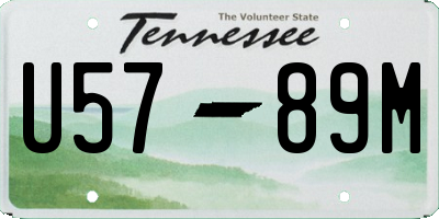 TN license plate U5789M
