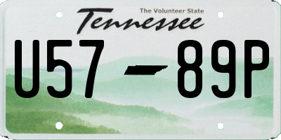 TN license plate U5789P