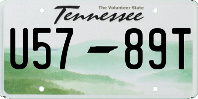 TN license plate U5789T