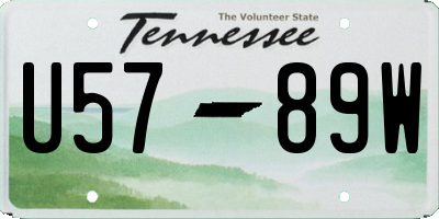 TN license plate U5789W