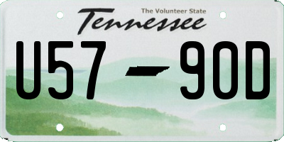 TN license plate U5790D