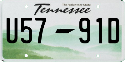 TN license plate U5791D