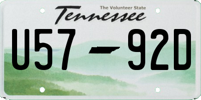 TN license plate U5792D