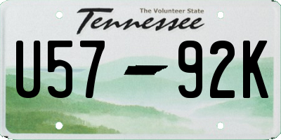 TN license plate U5792K