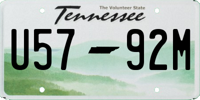 TN license plate U5792M