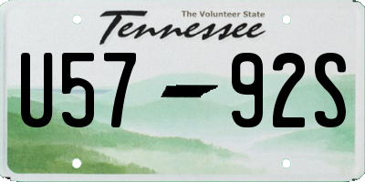 TN license plate U5792S