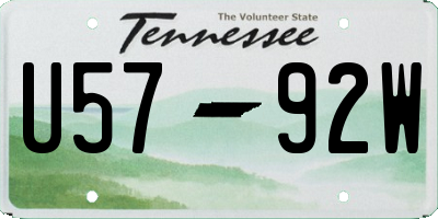 TN license plate U5792W