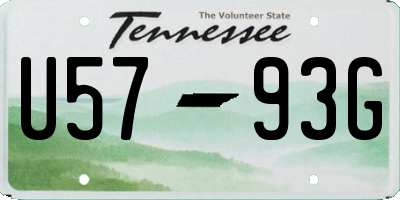 TN license plate U5793G