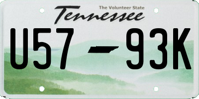 TN license plate U5793K