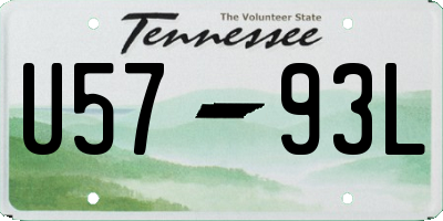 TN license plate U5793L