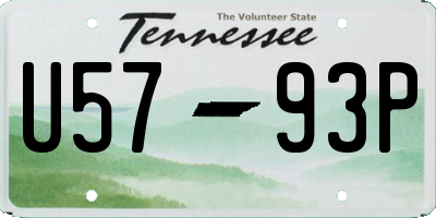 TN license plate U5793P