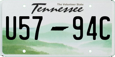 TN license plate U5794C