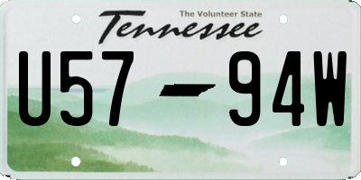 TN license plate U5794W