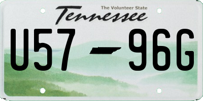 TN license plate U5796G