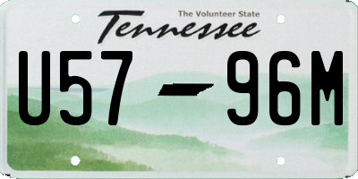 TN license plate U5796M