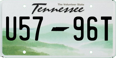TN license plate U5796T