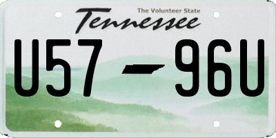 TN license plate U5796U