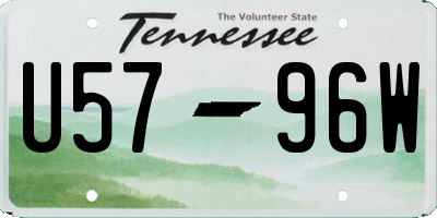 TN license plate U5796W