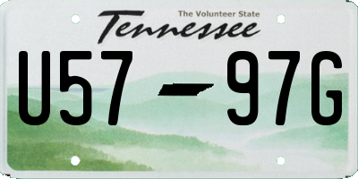 TN license plate U5797G