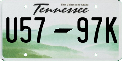 TN license plate U5797K