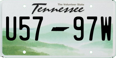 TN license plate U5797W