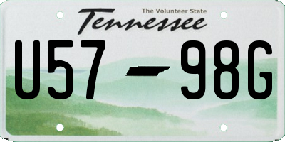 TN license plate U5798G