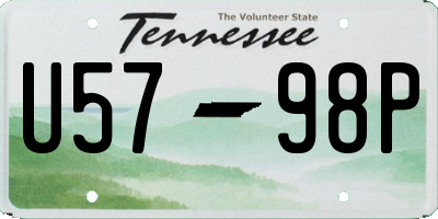 TN license plate U5798P