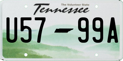 TN license plate U5799A