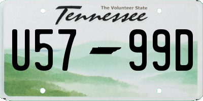 TN license plate U5799D