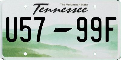 TN license plate U5799F
