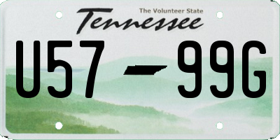 TN license plate U5799G